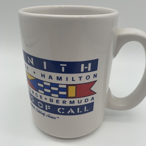 Celebity Cruises Zenith Ship Coffee Tea Mug Ports of Call New York Bermuda Vtg - Picture 11 of 12